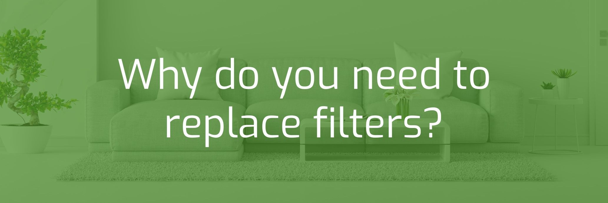 Why do you need to replace filters?